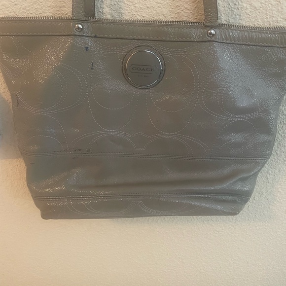 Coach Medium Metallic Grey Leather Vintage Bag - Picture 8 of 14